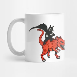 Godzilla and Cat Mug